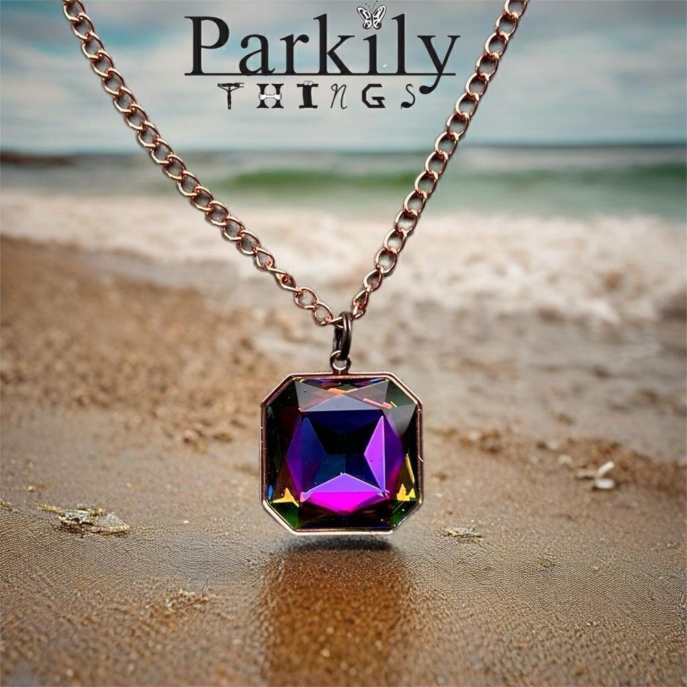 Handcrafted crystal necklace and chain